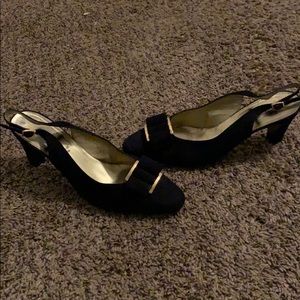 Bruno Magli Blue Suede Pumps